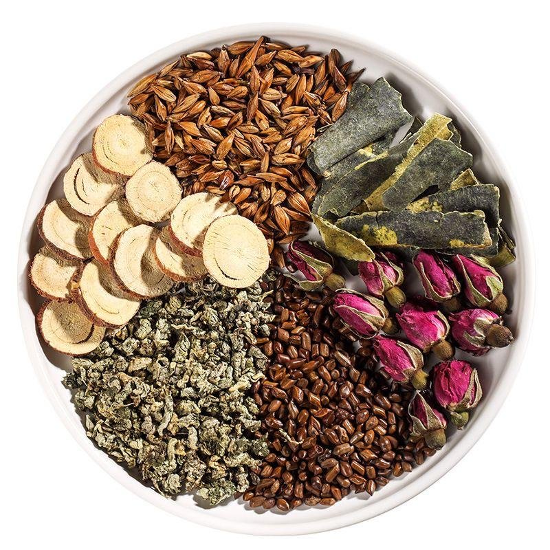 Teh Pelangsingan Minyak pengikis Teh Musim Sejuk Labu Daun Teratai Biji Cassia Rose Likuoris Barli Pembakaran Lemak Teh Herba Semulajadi yang Sihat